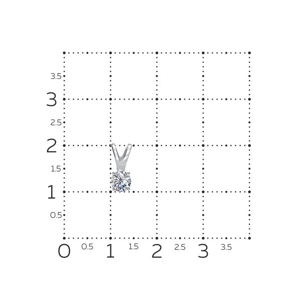 Подвеска с бриллиантом 0.35 карат из белого золота 142890