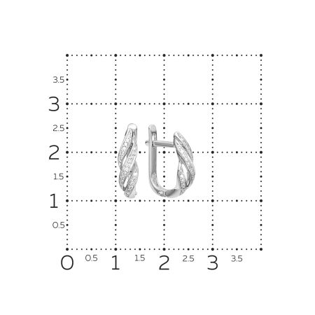 Серьги с 44 бриллиантами 0.132 карат из белого золота 53883