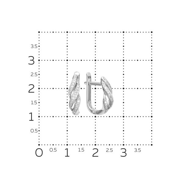 Серьги с 44 бриллиантами 0.132 карат из белого золота 53883
