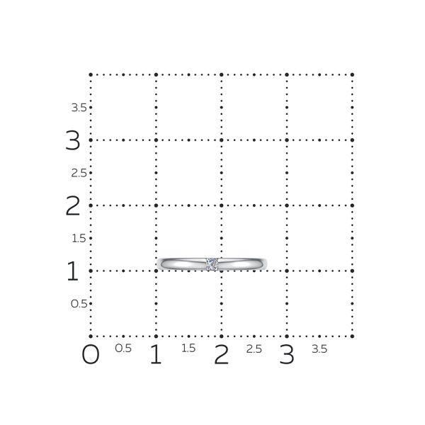 Кольцо с бриллиантом 0.032 карат из белого золота 139203