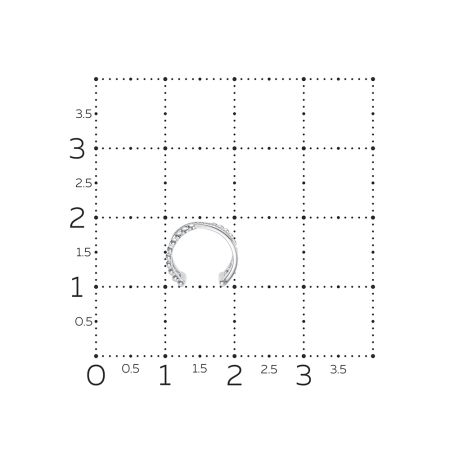 Пирсинг с 10 бриллиантами 0.03 карат из белого золота 131606