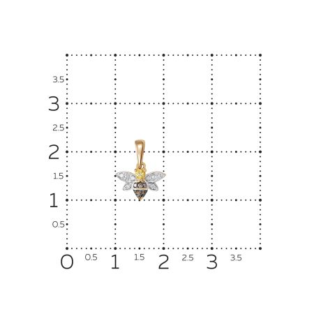 Подвеска с  из красного золота 131495