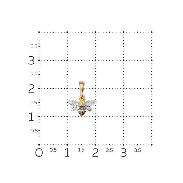 Подвеска с  из красного золота 131495
