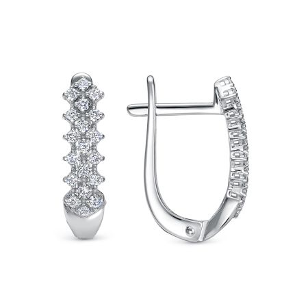 Серьги с 38 бриллиантами 0.266 карат из белого золота 141353