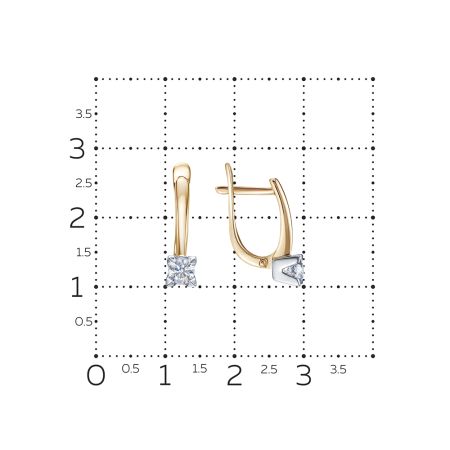 Серьги с бриллиантами 0.41 карат из красного золота 118327