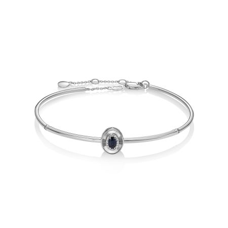 Браслет с сапфиром и 16 бриллиантами из белого золота 138999
