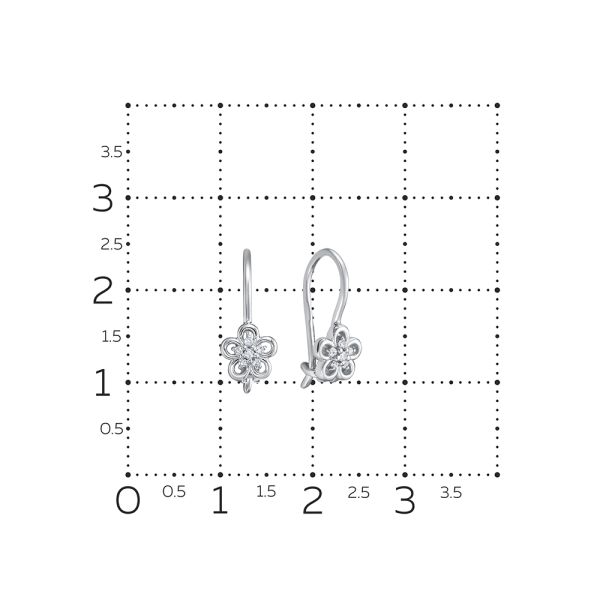 Серьги с 12 бриллиантами из белого золота 115640