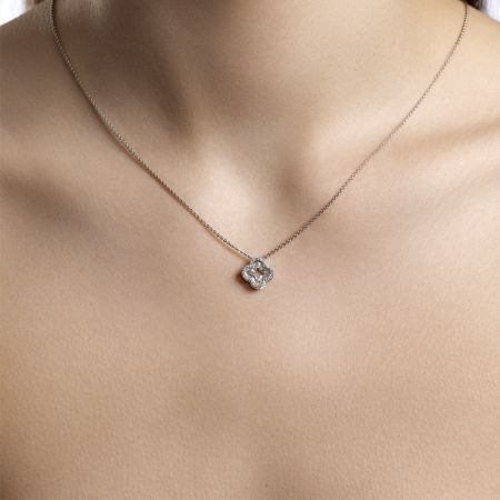 Подвеска с 24 бриллиантами 0.12 карат из белого золота 142895