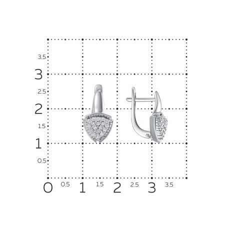 Серьги с 36 бриллиантами 0.252 карат из белого золота 127332