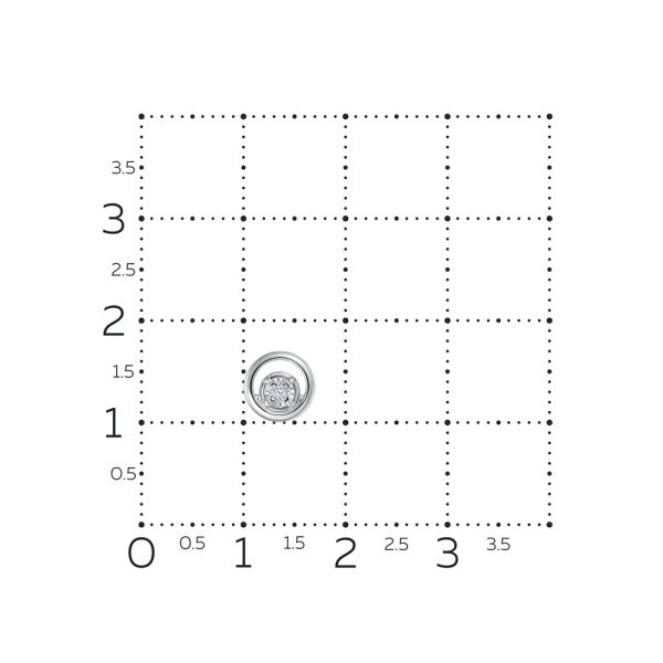 Подвеска с бриллиантом 0.014 карат из белого золота 136411