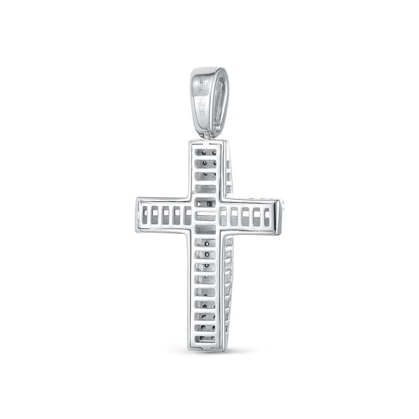 Декоративный крест с 40 бриллиантами из белого золота 116700