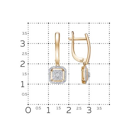 Серьги с 90 бриллиантами из красного золота 134422