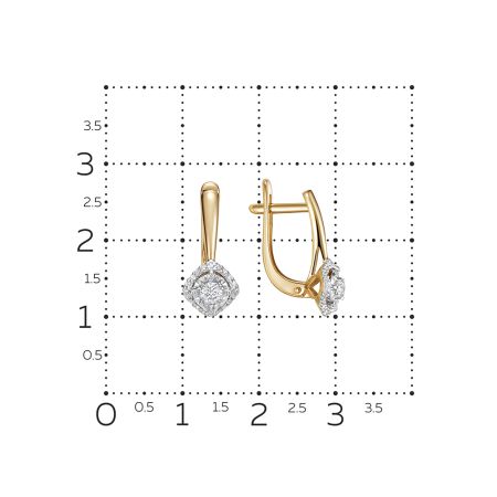 Серьги с 42 бриллиантами из красного золота 132507