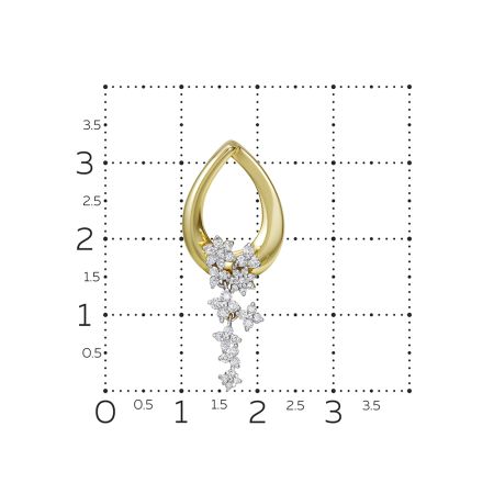 Подвеска с 40 бриллиантами из лимонного золота 140810 Подвеска с 40 бриллиантами из лимонного золота 140810