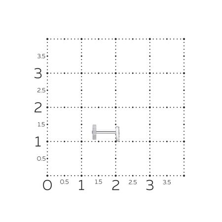 Пирсинг с 10 бриллиантами 0.05 карат из белого золота 131602