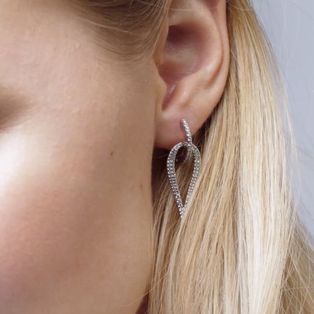 Серьги с 172 бриллиантами из белого золота 75942