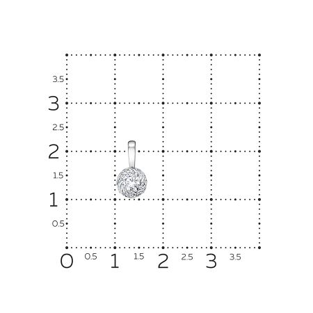 Подвеска с 23 бриллиантами из белого золота 98505