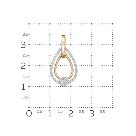 Подвеска с 48 бриллиантами из красного золота 140848