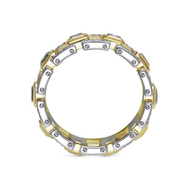 Кольцо с 70 бриллиантами из лимонного золота 121154