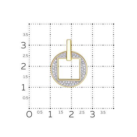 Подвеска с 47 бриллиантами из лимонного золота 144643