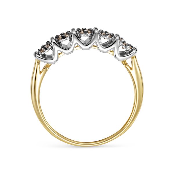 Кольцо с 35 коньячными бриллиантами из лимонного золота 130998
