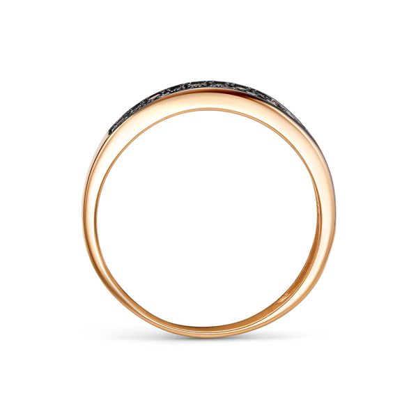 Кольцо с 17 коньячными бриллиантами и 21 бриллиантом из красного золота 141623