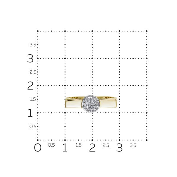 Кольцо с 38 бриллиантами из лимонного золота 143993