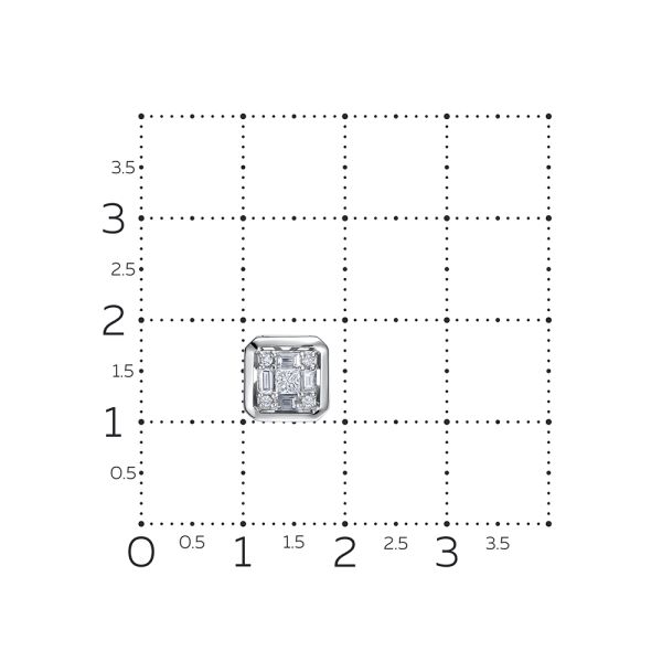 Подвеска с x из белого золота 138916