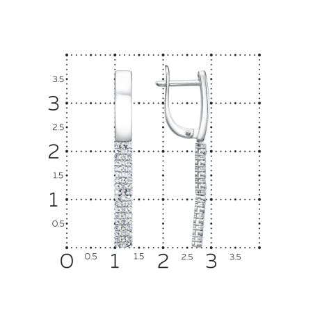 Серьги с 54 бриллиантами 0.216 карат из белого золота 134442 Серьги с 54 бриллиантами 0.216 карат из белого золота 134442