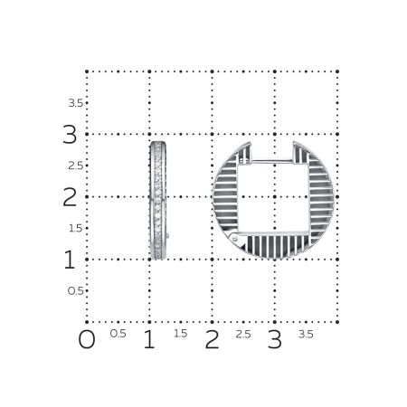 Серьги с 40 бриллиантами 0.2 карат из белого золота 140786