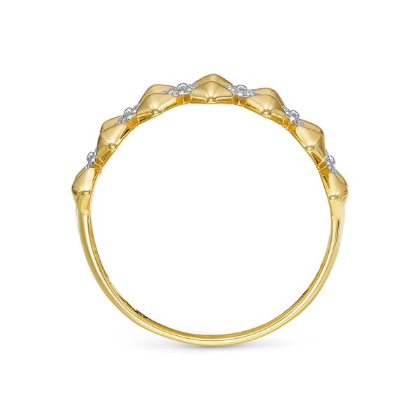 Кольцо с 24 бриллиантами 0.12 карат из лимонного золота 143897