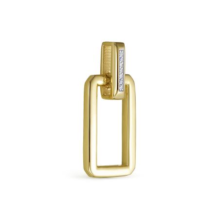 Подвеска с 7 бриллиантами 0.028 карат из лимонного золота 144647