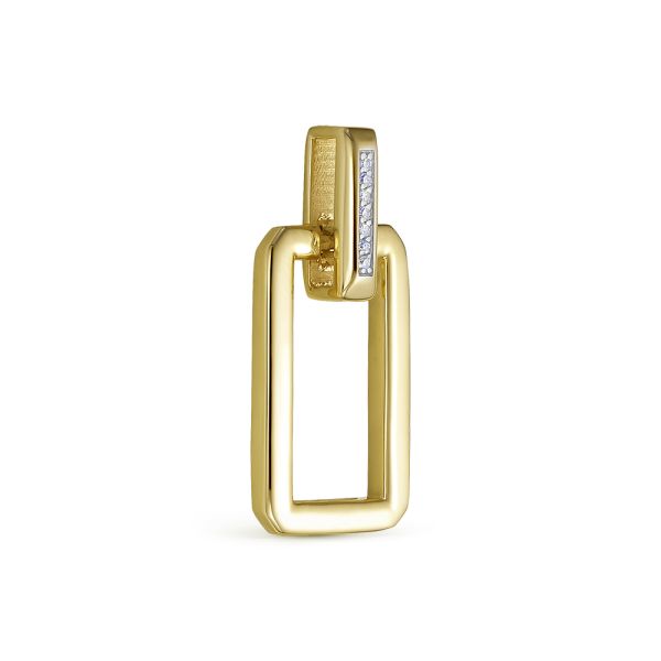 Подвеска с 7 бриллиантами 0.028 карат из лимонного золота 144647