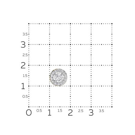 Подвеска с 15 бриллиантами из лимонного золота 144657