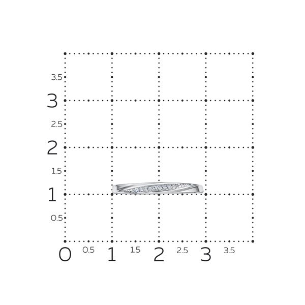 Кольцо с 9 бриллиантами 0.036 карат из белого золота 116827