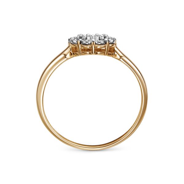 Кольцо с 10 бриллиантами из красного золота 141815