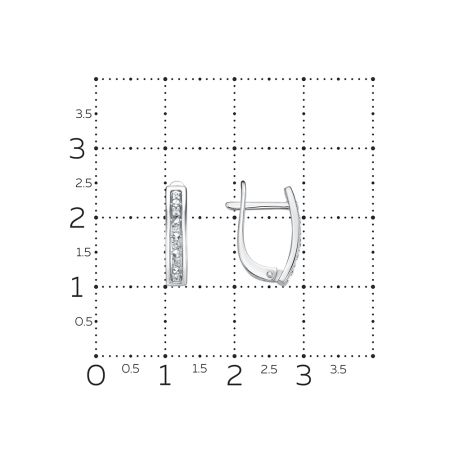 Серьги с 12 бриллиантами 0.048 карат из белого золота 137514