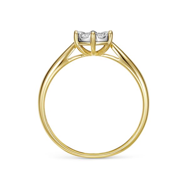 Кольцо с 7 бриллиантами из лимонного золота 141248