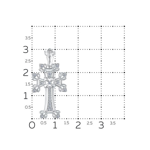 Подвеска с 24 бриллиантами из белого золота 142914