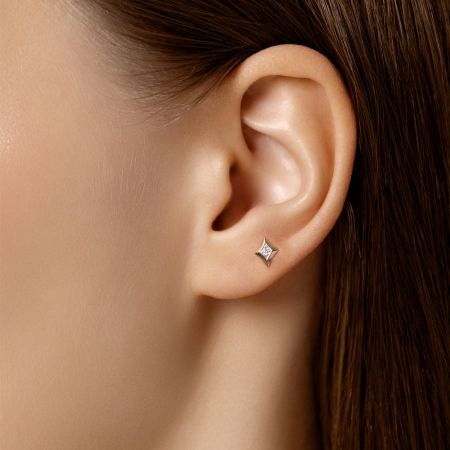 Пирсинг с бриллиантом 0.015 карат из красного золота 142937