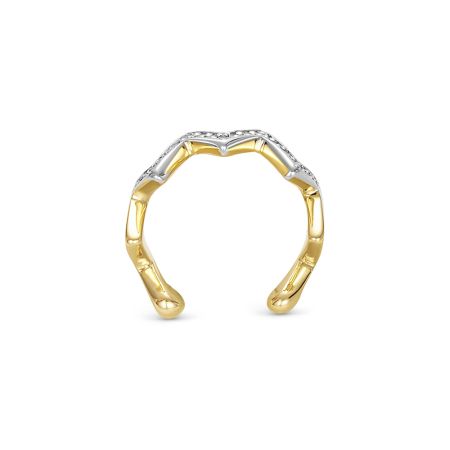 Пирсинг с 17 бриллиантами 0.051 карат из лимонного золота 133271