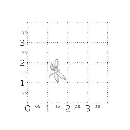 Подвеска с бриллиантом 0.004 карат из белого золота 61543