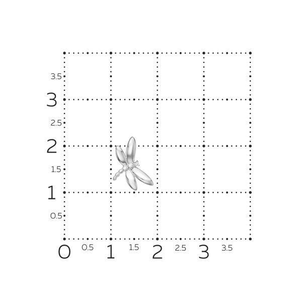 Подвеска с бриллиантом 0.004 карат из белого золота 61543