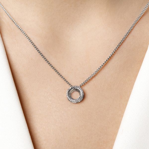 Подвеска с 26 бриллиантами 0.13 карат из белого золота 140843