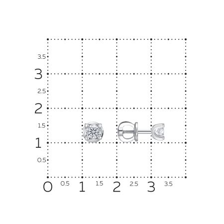Серьги-пусеты с бриллиантами 0.6 карат из белого золота 148846