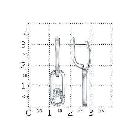 Серьги с 42 бриллиантами из белого золота 138870