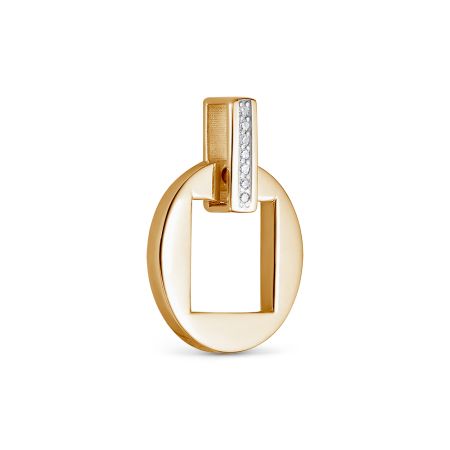 Подвеска с 7 бриллиантами 0.035 карат из красного золота 140827