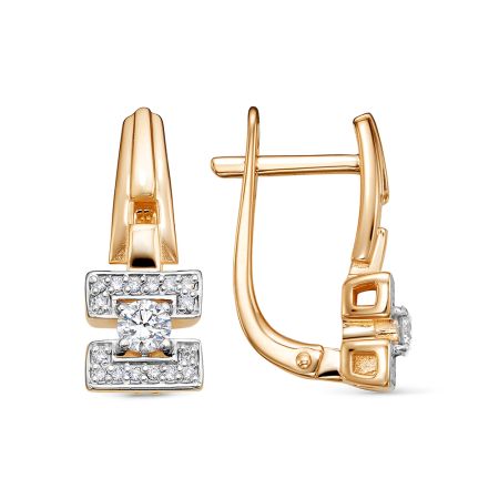 Серьги с 34 бриллиантами из красного золота 136928