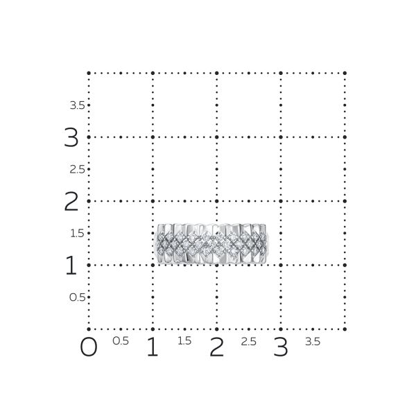 Кольцо с 31 бриллиантом 0.217 карат из белого золота 141120 Кольцо с 31 бриллиантом 0.217 карат из белого золота 141120