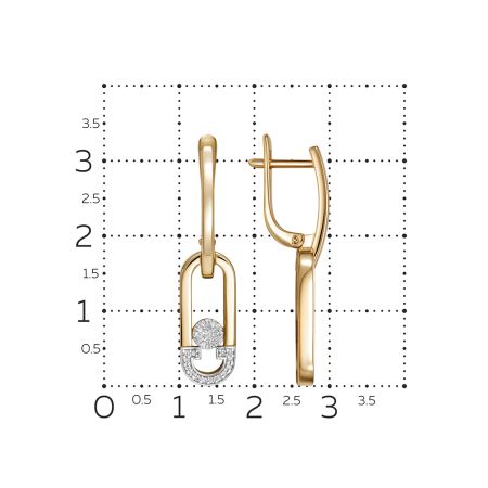 Серьги с 42 бриллиантами из красного золота 138869